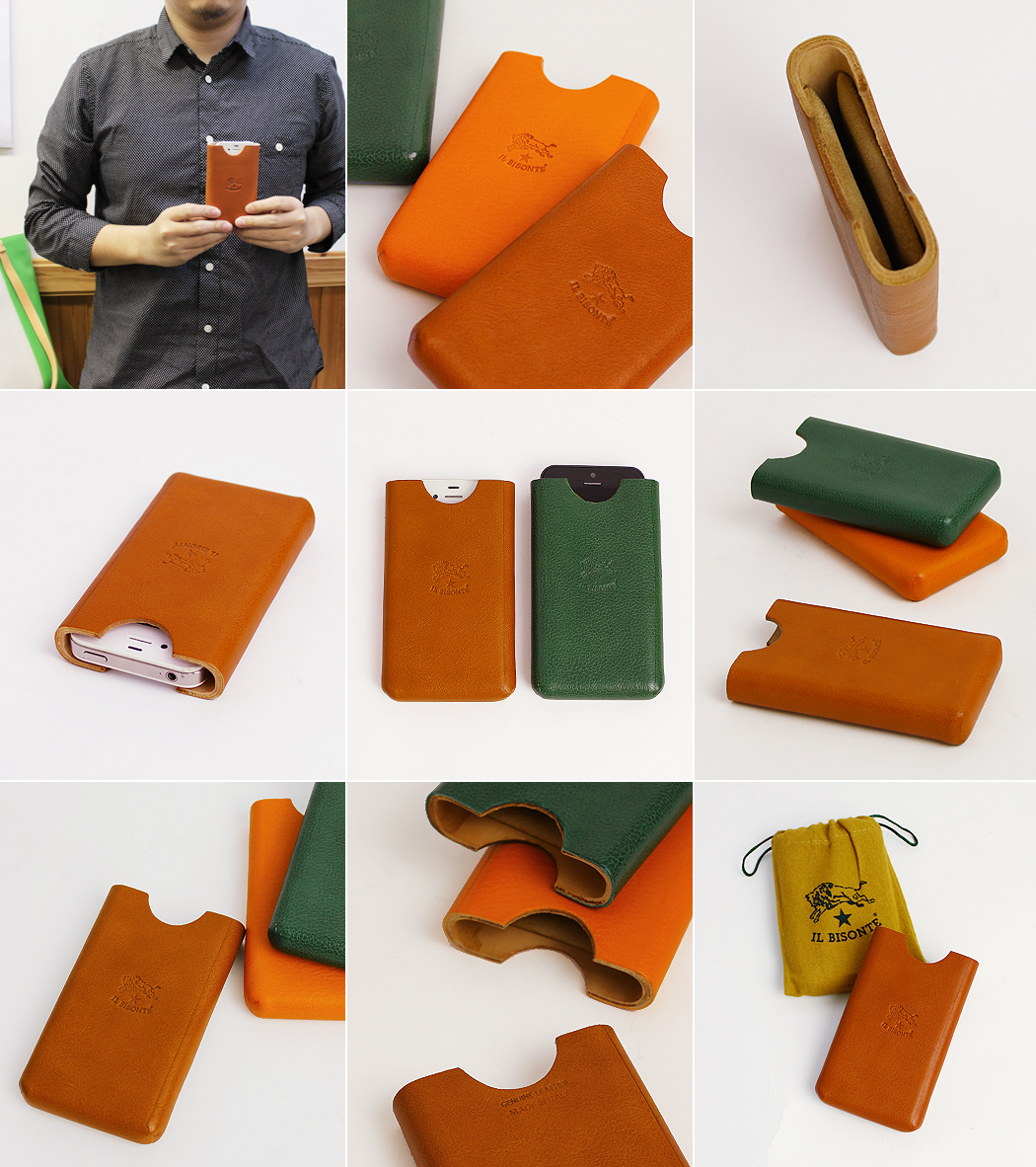IL BISONTE（イルビゾンテ） 文房具 ハードレザーiPhoneケース(4、4s