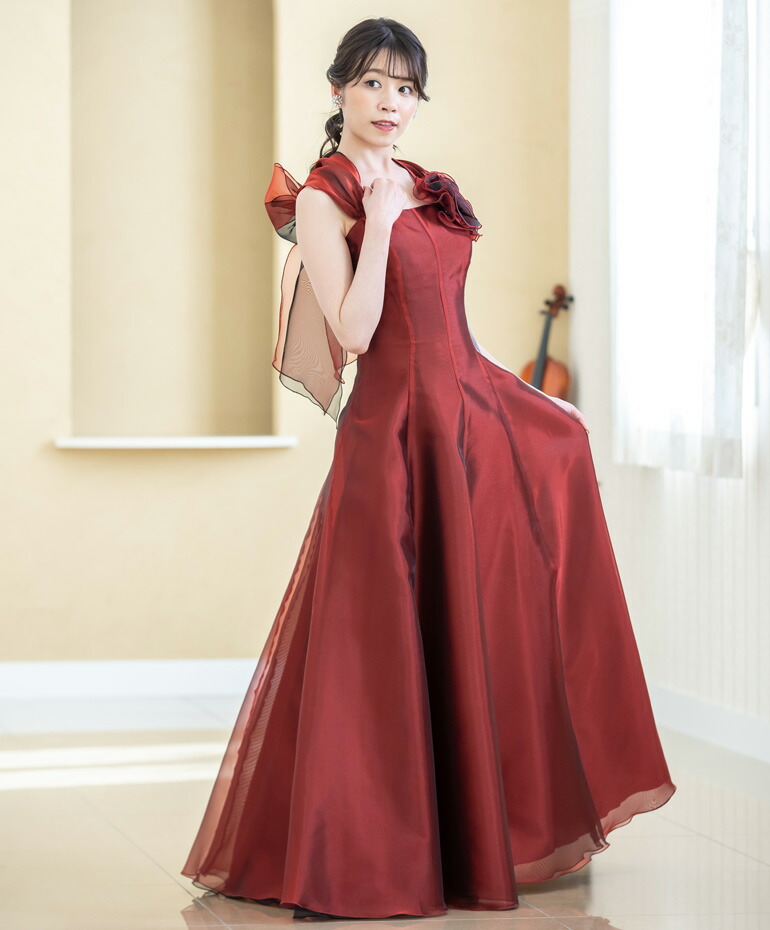 ロングドレス 演奏会用ドレス コルセット型 ホルターネック カラオケ