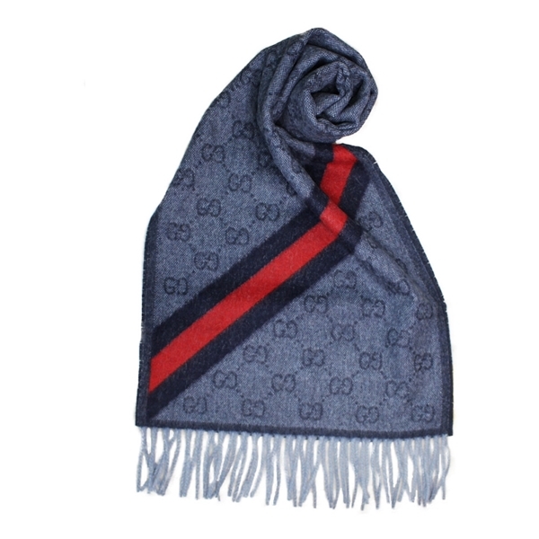 GUCCI（グッチ） ラッピング袋つき ウール マフラー メンズ レディース