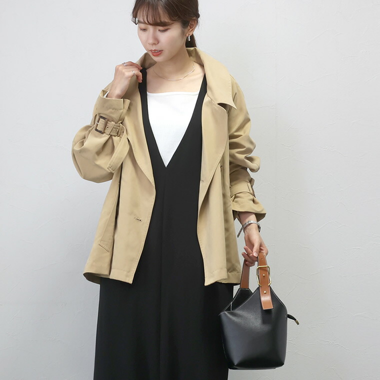 Aletta vita コート トレンチ ミドルコート ミドル丈 袖デザイン ゆる