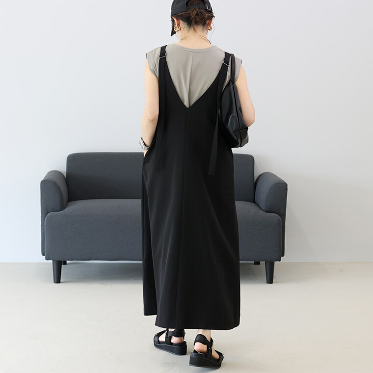 Aletta vita サロペット オールインワン 両V ショルダーベルト フレア