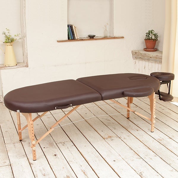 7BEAUTY（7ビューティー） 折りたたみ マッサージベッド 木製 有孔 長