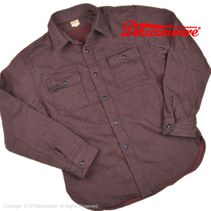 DELUXEWARE（デラックスウエア） ヒッコリーヘビーネルシャツ HV-01