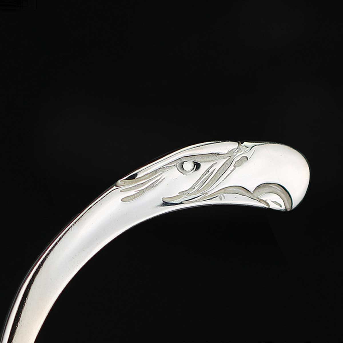 メンズ バングル ブレスレット 18金現行イーグル顔ブレス イーグル