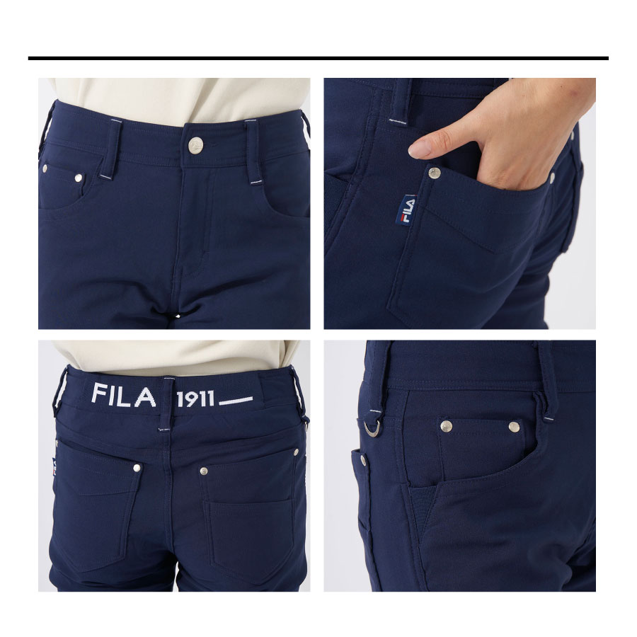 FILA（フィラ） レディース ロングパンツ テーパード ストレッチ