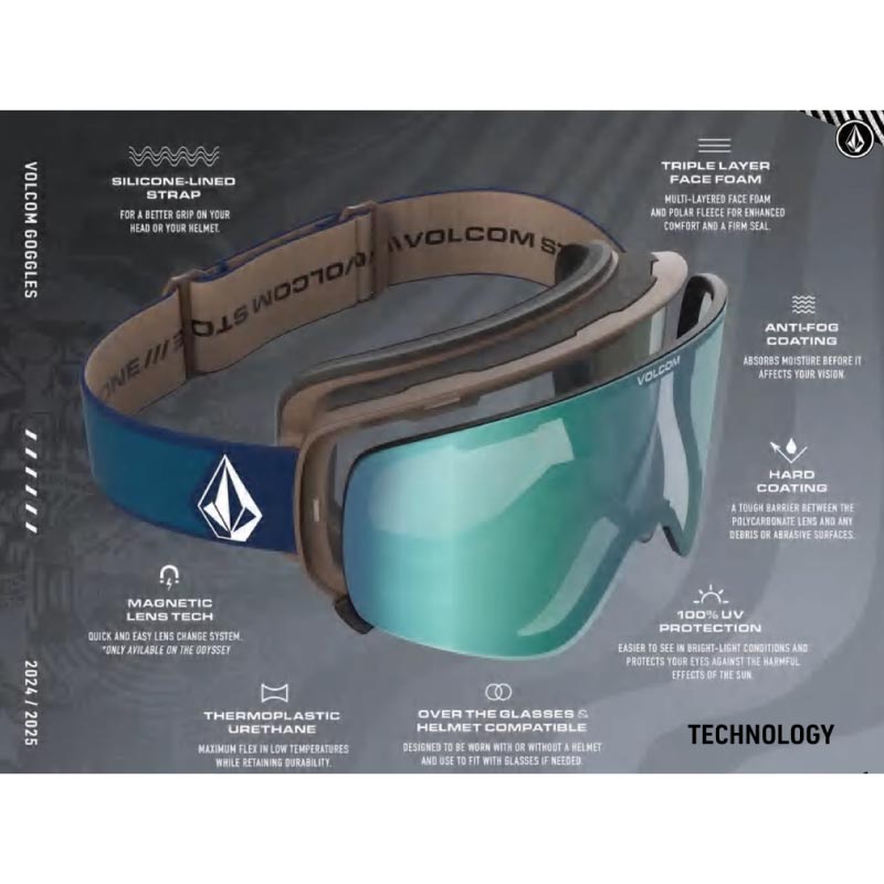 VOLCOM/ボルコム メンズ フレームレス 平面 ゴーグル AF ODYSSEY
