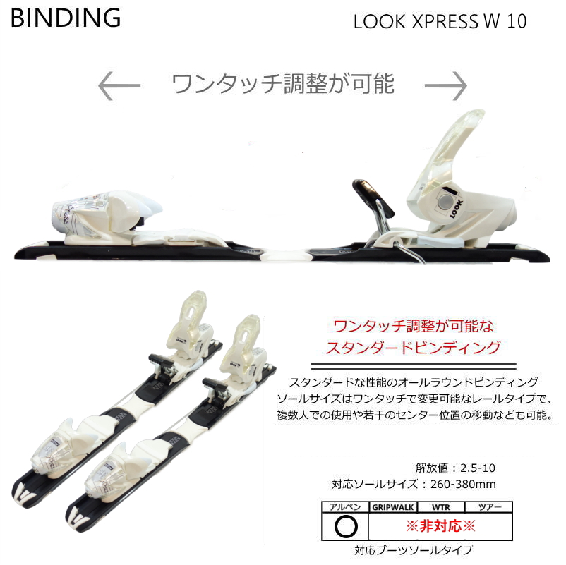 LINE BLEND+XPRESS 10 ワンタッチ調整ビンディング付 25モデル スキー