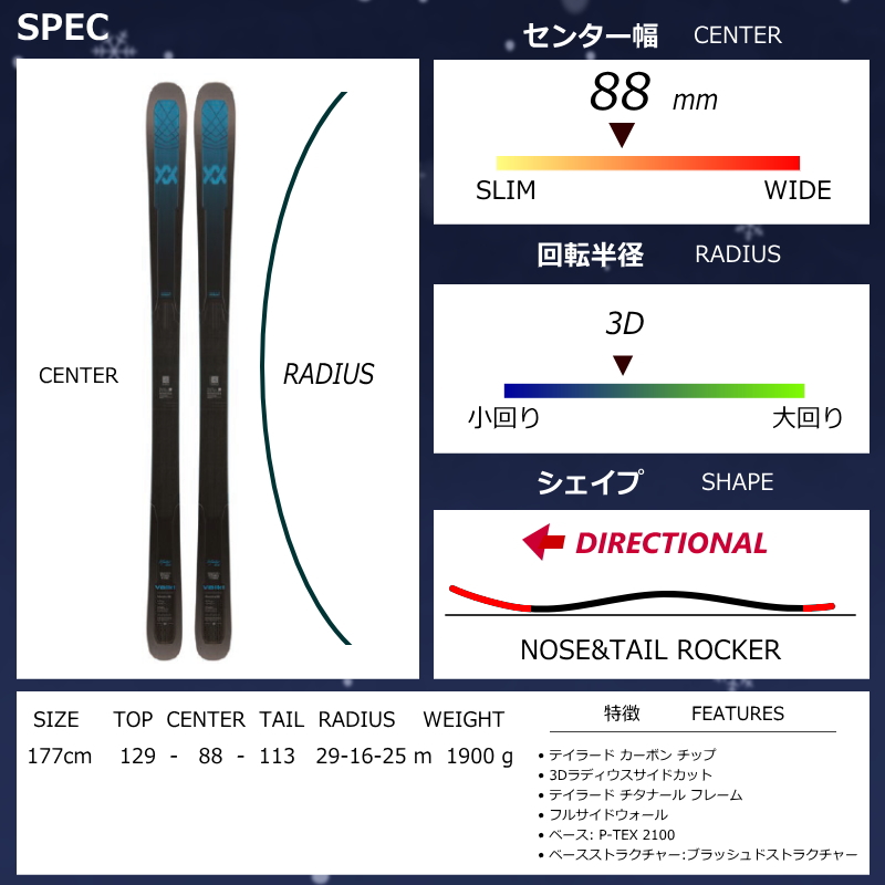 VOLKL（フォルクル） [センター幅88mm 177cm]VOLKL MANTRA 88+XPRESS