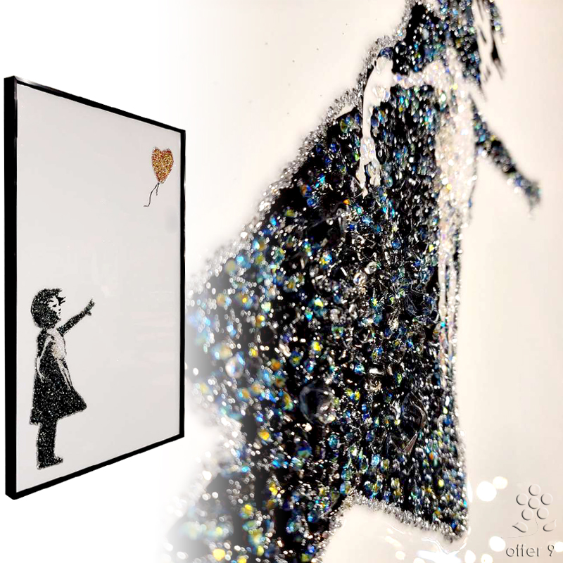 バンクシー アートパネル 水晶絵 インテリアフレーム おしゃれ 玄関