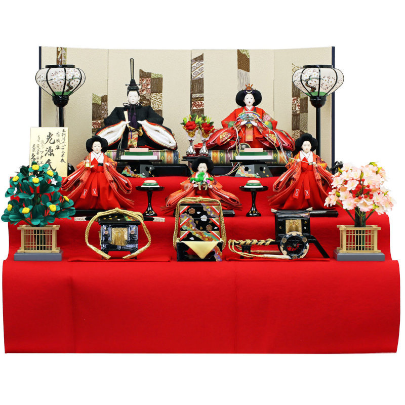 雛人形 ひな人形 久月 人形の久月 三段飾り 五人飾り 十二単雛人形