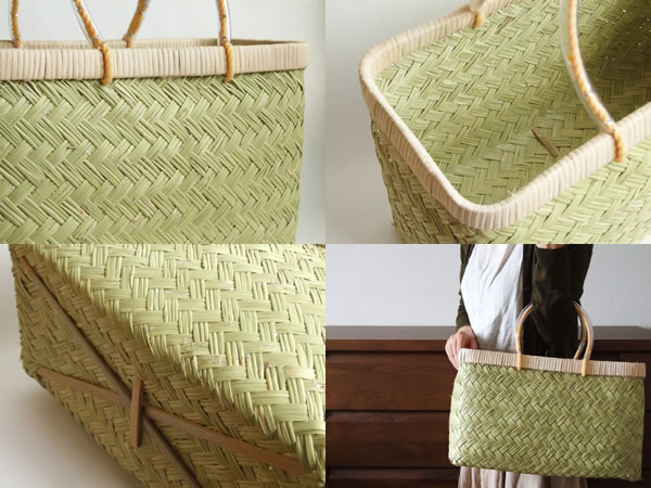 岩手県鳥越地区の竹細工 岩手県二戸 鳥越竹細工 スズ竹(篠竹)市場かご