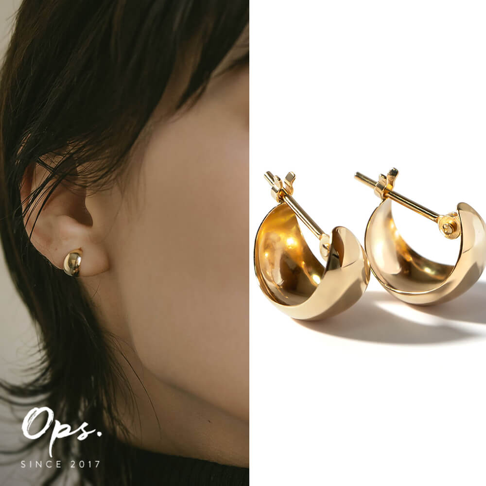 Ops.（オプス） 爆買 ピアス 18k 18金 フープ フープピアス シンプル