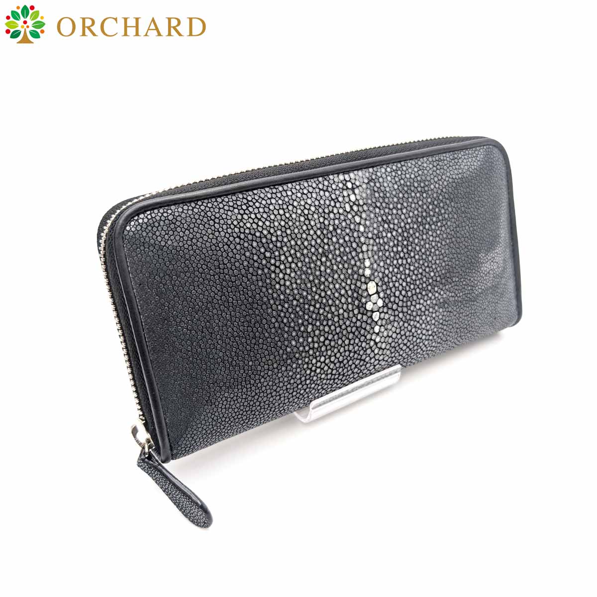 スティングレイ エイ革 ガルーシャ ブラック 牛革 長財布 ロング