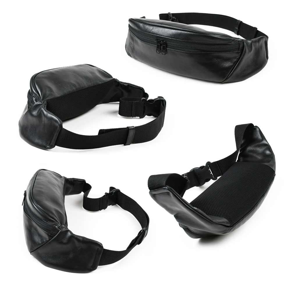 PEANUTS スヌーピー ウエストポーチ ボディバッグ 横長 大きめ