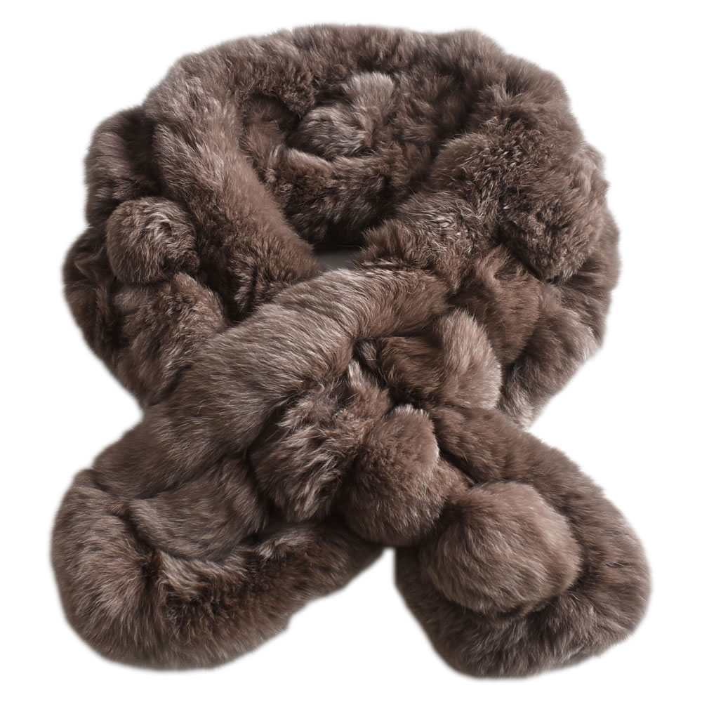 マフラー レディース ティペット レッキスファー フェイクファー