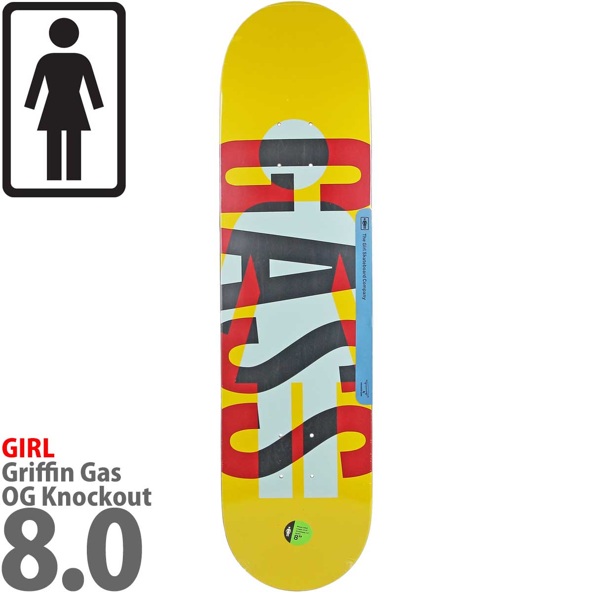 ガール 8.0インチ スケボー デッキ Girl Skateboards Pro Gas OG
