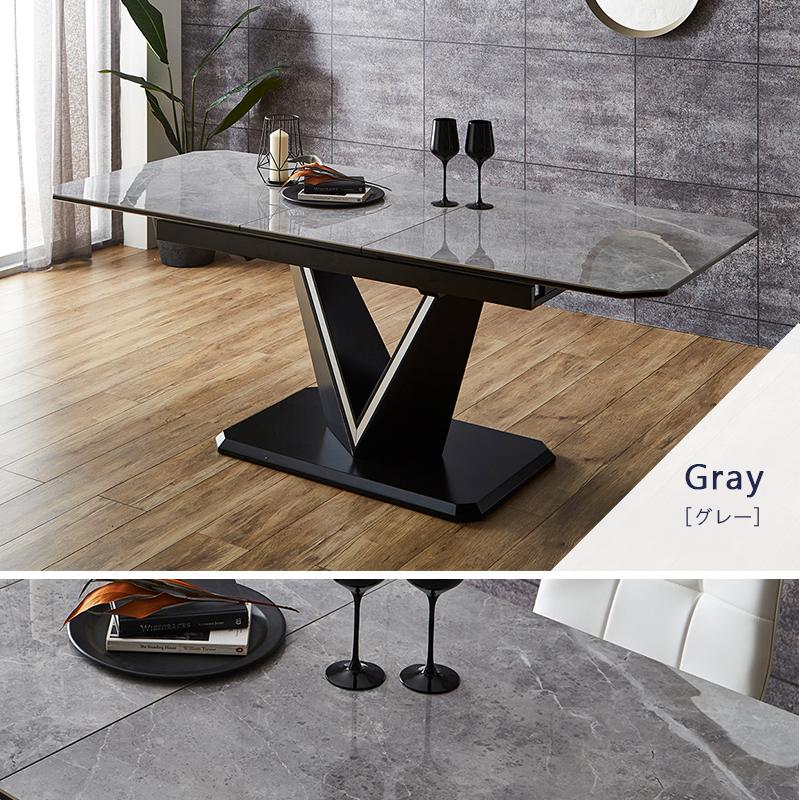 セラミックテーブル 伸長式 ダイニングテーブル 伸縮テーブル 伸縮式