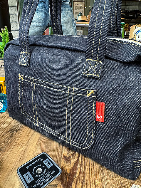 アライヤン デニム ミニ ボストンバッグ （インディゴ） 岡山産デニム