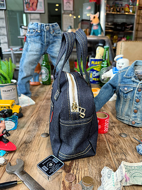 アライヤン デニム ミニ ボストンバッグ （インディゴ） 岡山産デニム