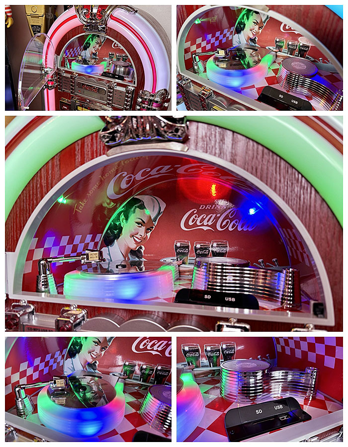 Coca Cola（コカコーラ） ジュークボックスCDプレーヤー Bluetooth搭載