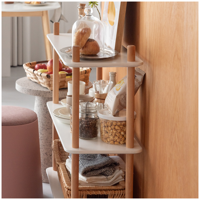 東谷 オープンラック 3段 幅80 高さ85 おしゃれ ホワイト 北欧 飾り棚