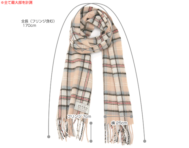 Lochcarron of Scotland カシミヤマフラー ダイアナ妃メモリアル