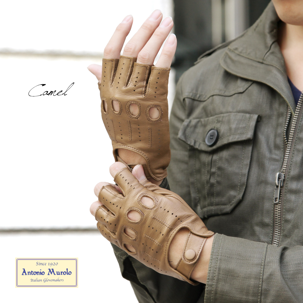 ドライビンググローブ 半指 ブランド ファッション おすすめ 本革 手袋