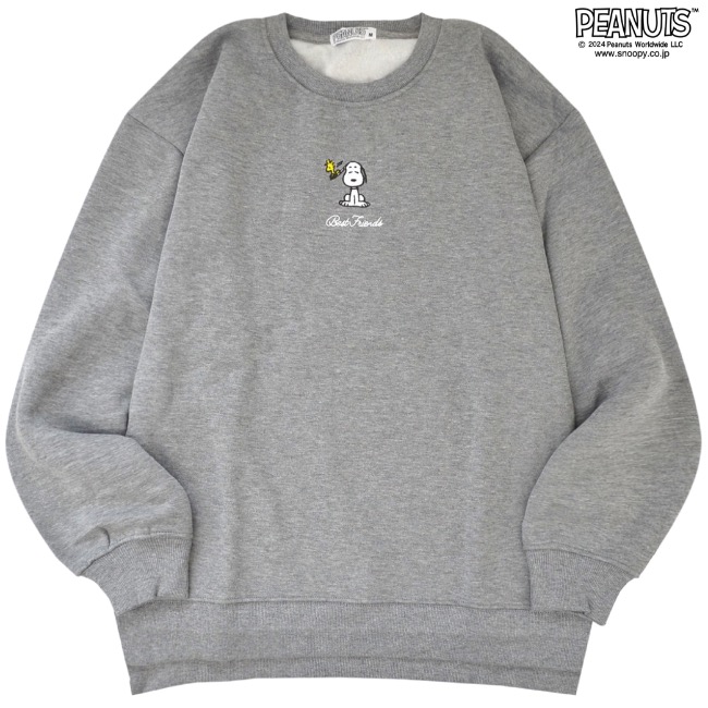 SNOOPY（スヌーピー） トレーナー トップス スウェット 長袖 刺繍 裏