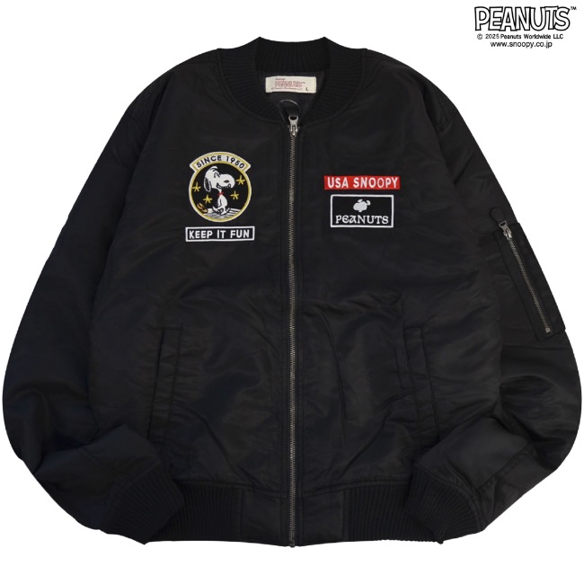 SNOOPY（スヌーピー） アウター ジャケット MA-1 刺繍 ワッペン 防寒