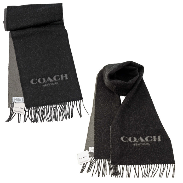 COACH（コーチ） マフラー カシミヤ混 ロゴマフラー #76053 : ポロ.T