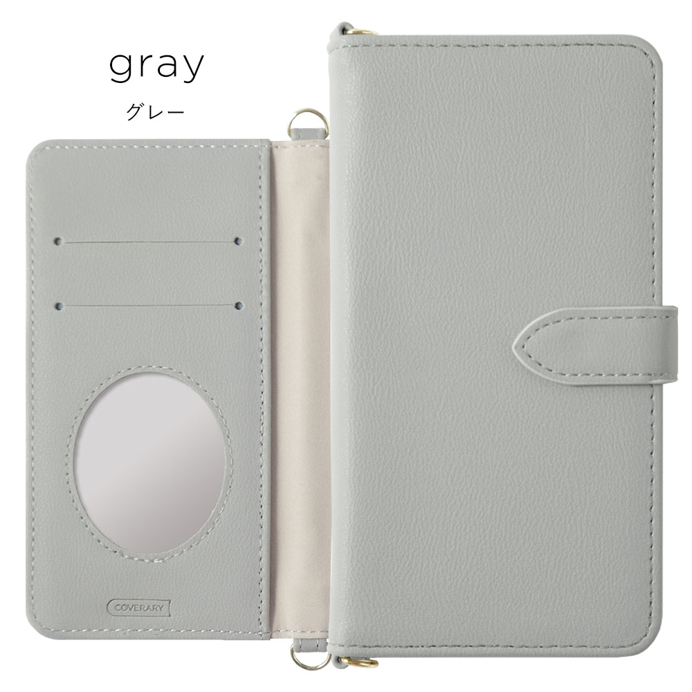 iPhone14 Pro Max ケース 手帳型 ショルダー おしゃれ ミラー付き