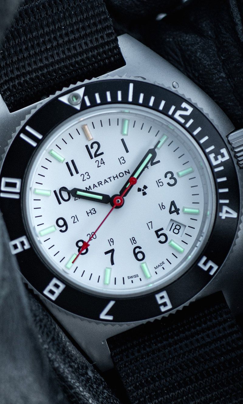 腕時計 ミリタリーウォッチ MARATHON STEEL NAVIGATOR Date スチール