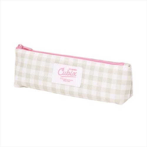 ペンポーチ ペンケースミニ チェック ベージュ 新入学 エムプラン