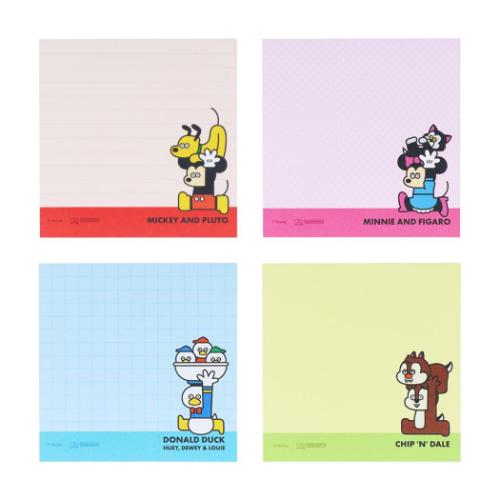 ミッキー＆フレンズ ディズニーx松本セイジ スクエアメモ メモ帳