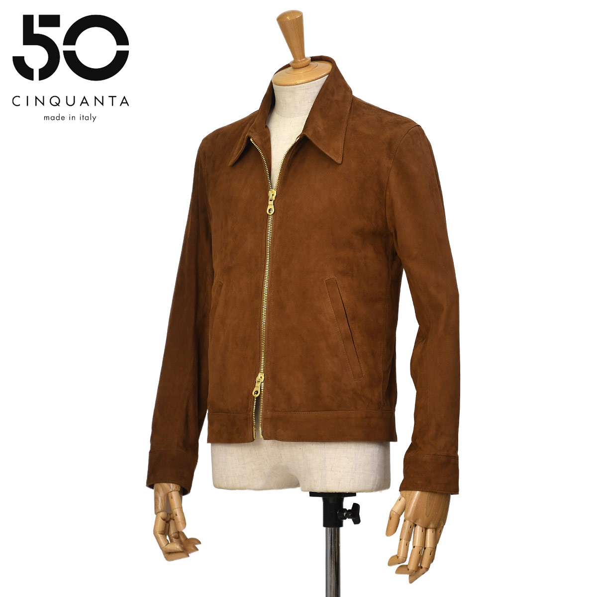 CINQUANTA【チンクアンタ】レザーブルゾン R533 2012 6116 WARM GREY