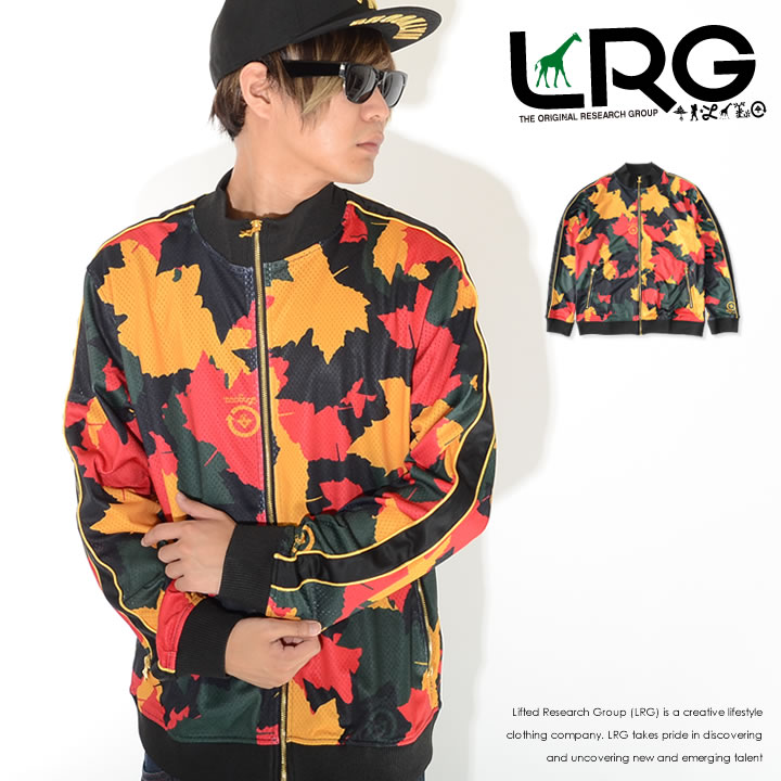 LRG エルアールジー トラックジャケット ジャージ メッシュ 総柄