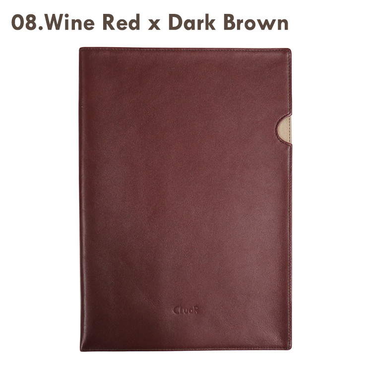 CLuaR（シールアル） 名入れ ドキュメントファイル A4 革 クリア