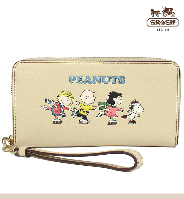 COACH（コーチ） 長財布 レディース スヌーピー コラボ商品 レザー