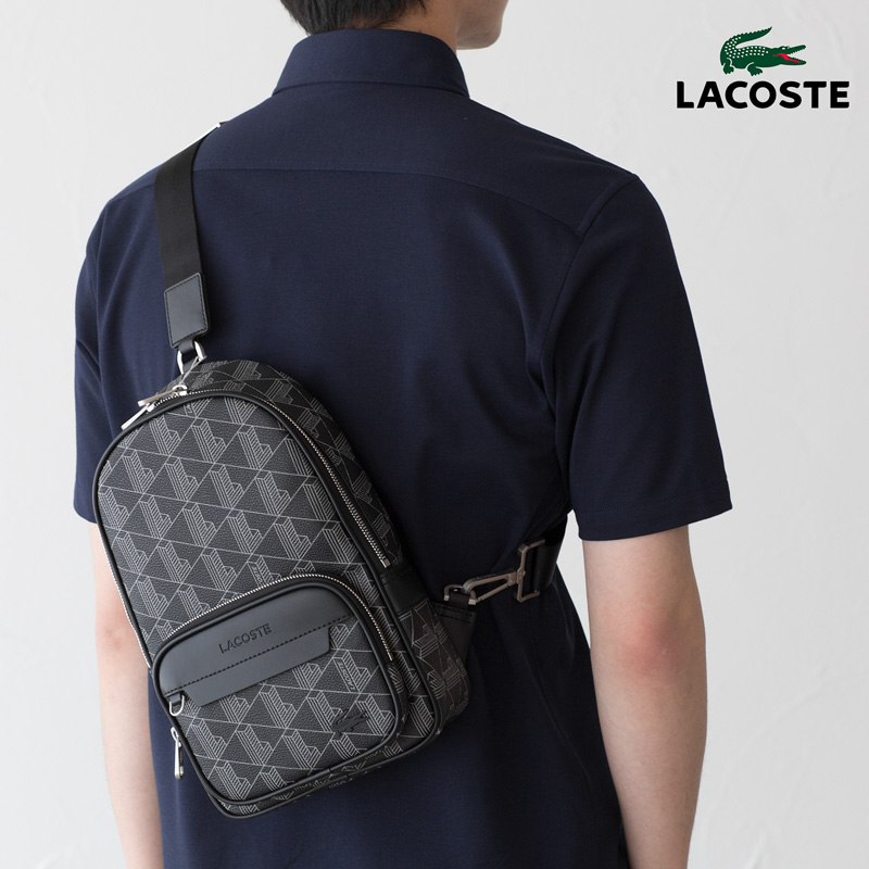 LACOSTE（ラコステ） ザ ザ ブレンド モノグラムプリント ボディバッグ
