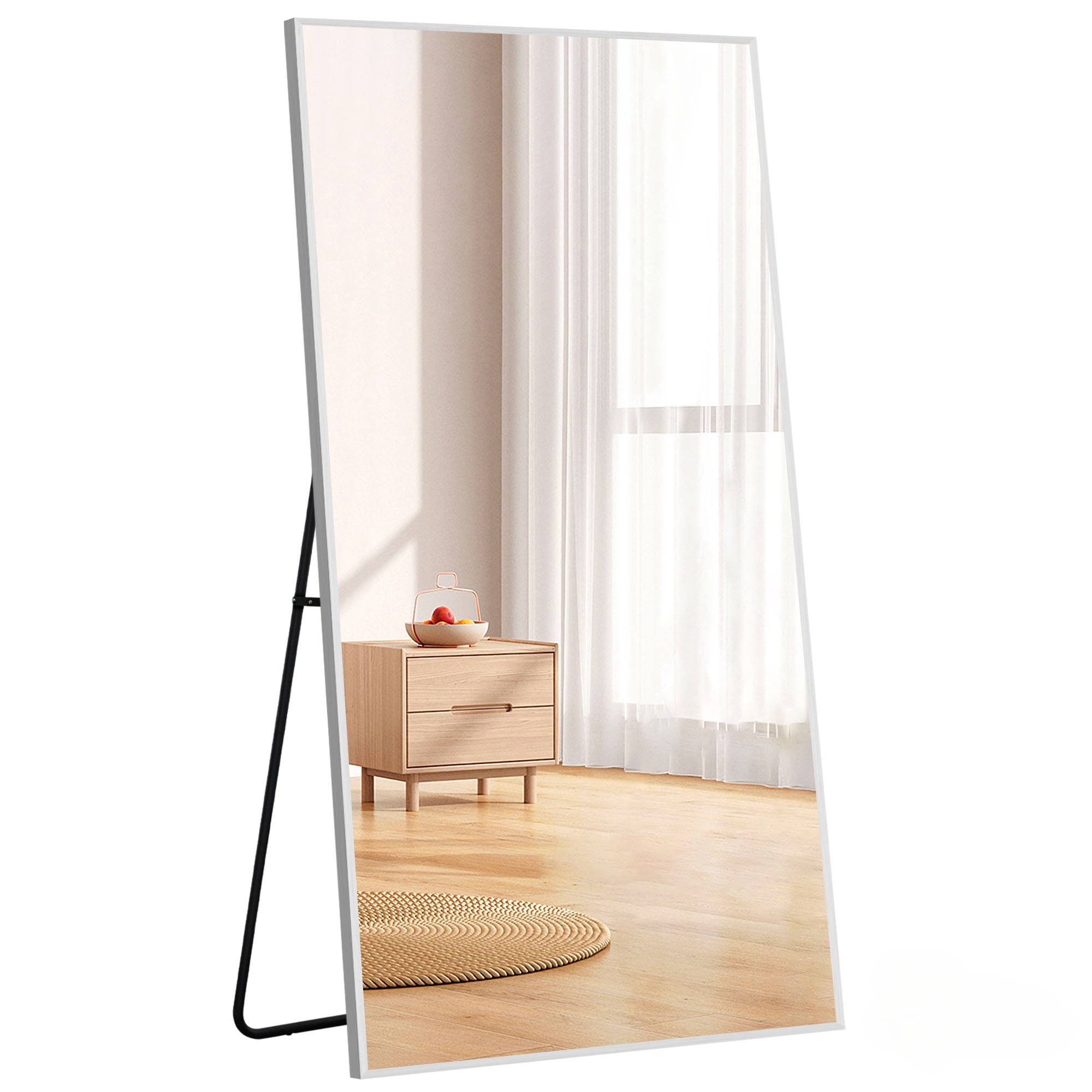 全身鏡 全身ミラー 150*80CM 姿見鏡 スタンドミラー アルミ 直角