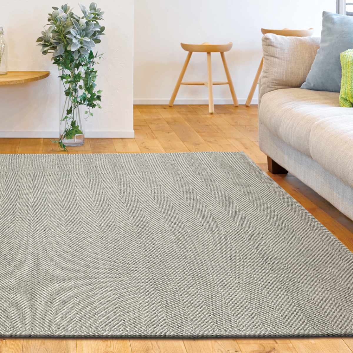 大島屋 ラグ 洗える ジャガード織り 180×180cm ライラ ホット