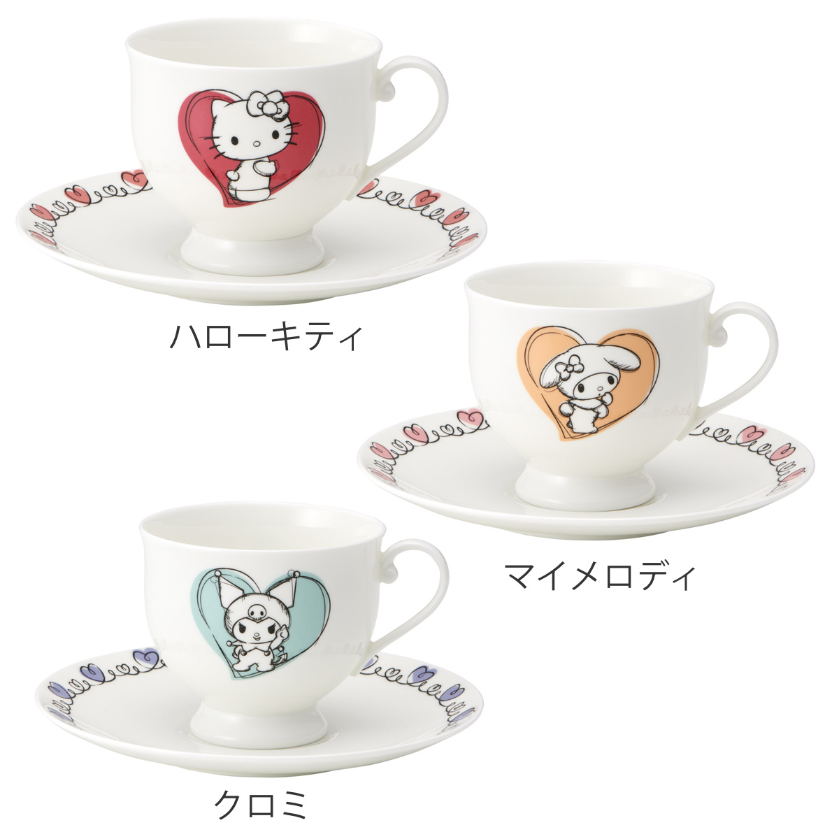 スケーター カップ＆ソーサー サンリオ （ ハローキティ マイメロディ