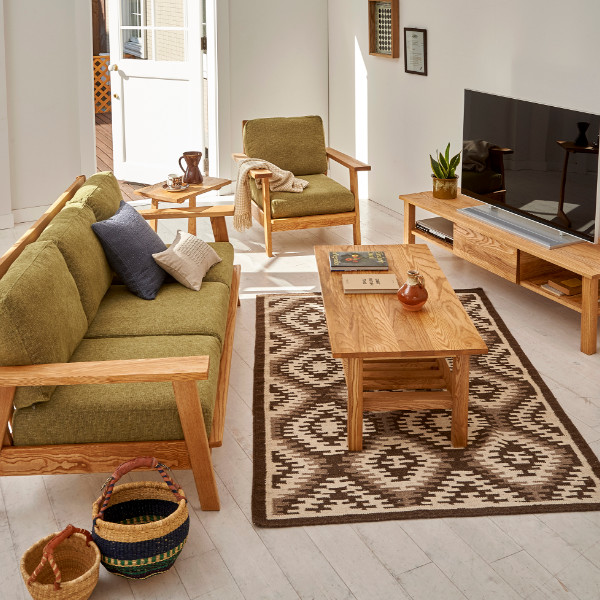 batako カントリー 北欧調 木製 リビングテーブル 楽天市場