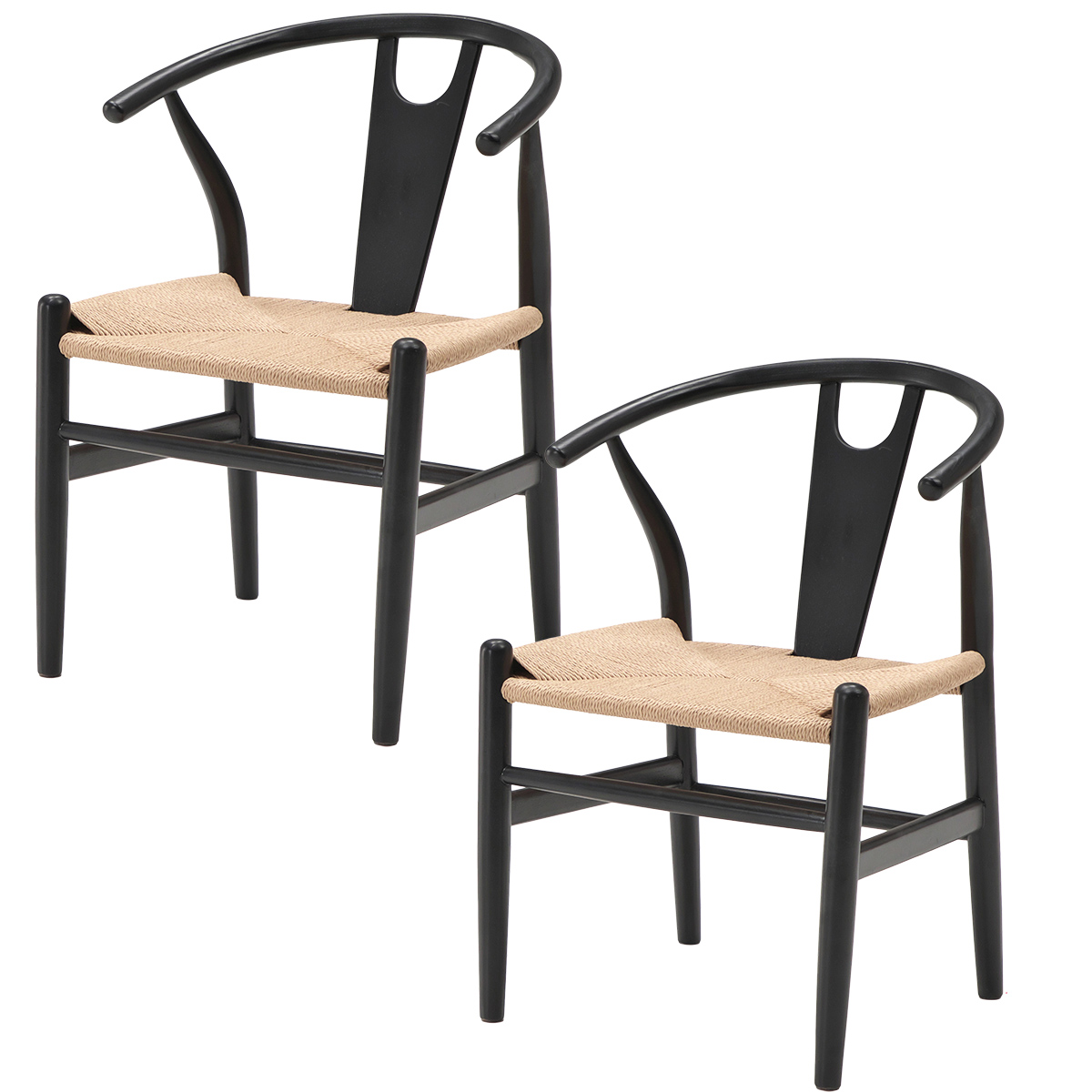 2脚セット》ダイニングチェア チェア ペーパーコード 木製 シンプル 体