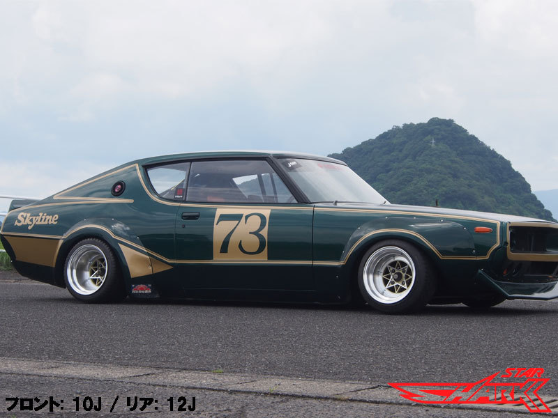 旧車 スターシャーク -13 1480 14インチ 8J 114.3-4H アルミホイール4