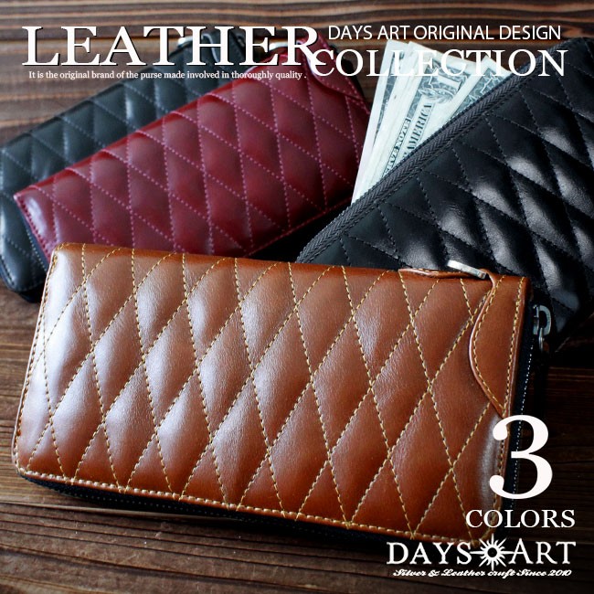 DAYSART（デイズアート） 長財布 メンズ 本革 レザー キルティング