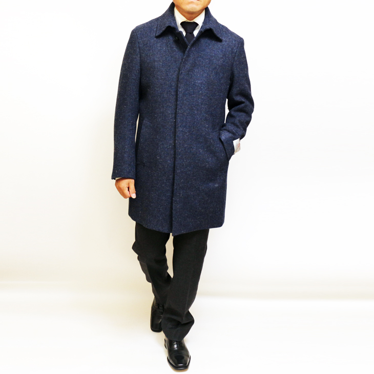 HARRIS TWEED（ハリスツイード） SALE コート 新品 秋冬 英国 ネイビー