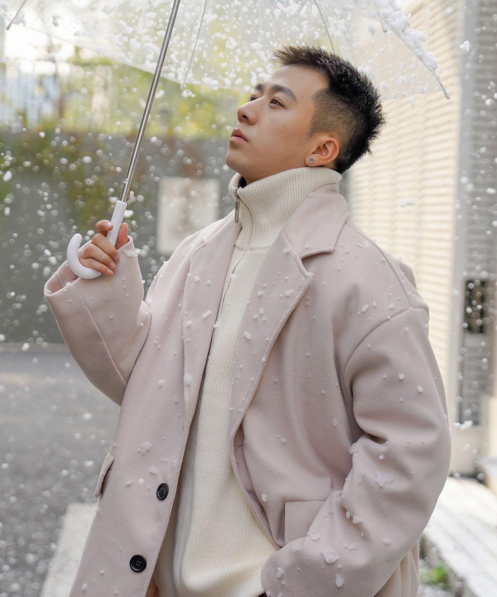 DOPE（ドープ） ウールライク オーバーサイズ チェスターコート メンズ