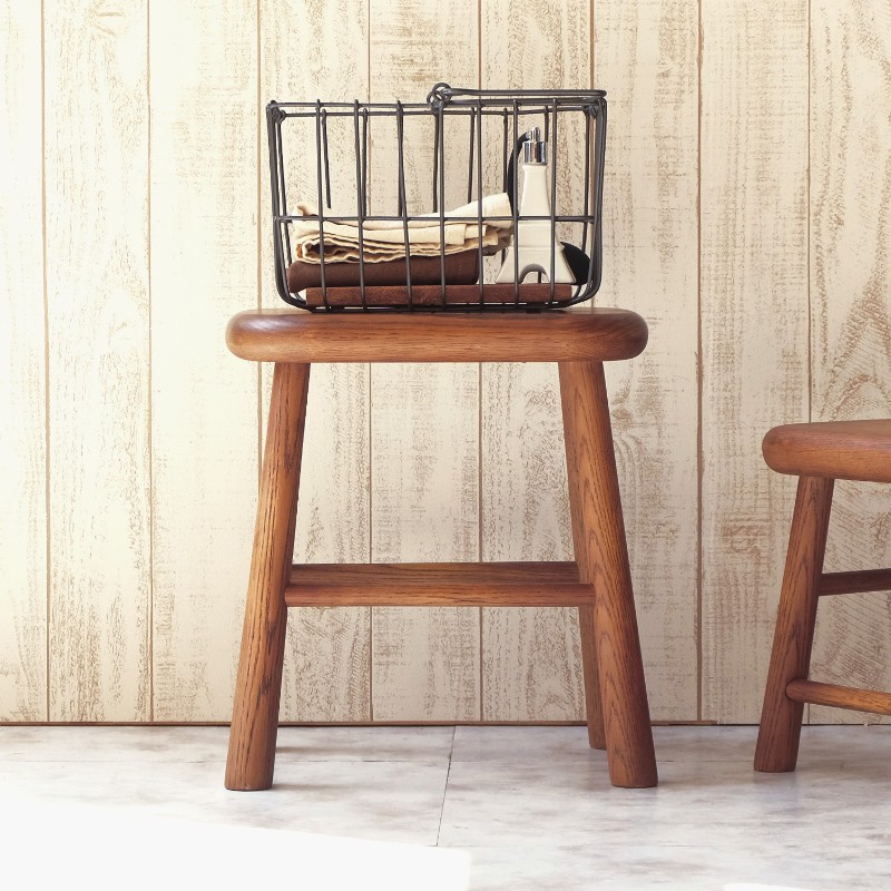 一生紀（ISSEIKI） スツール 木製 おしゃれ 椅子 オーク 完成品 高さ