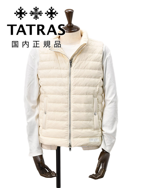 タトラス TATRAS ライトダウンベスト メンズ ORGA オルガ アイボリー